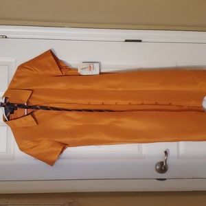 Orange Dress with belt New